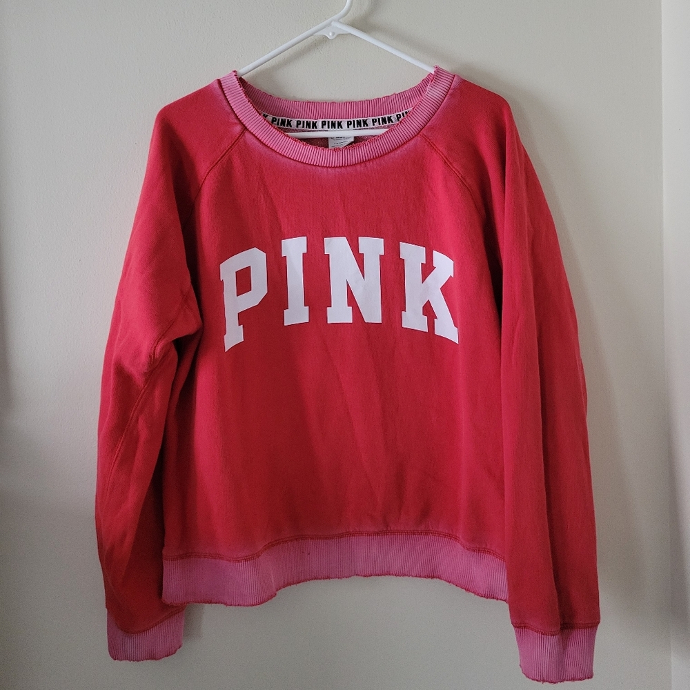 Pink Victorias Secret Red Sweatshirt - Picture 2 of 6